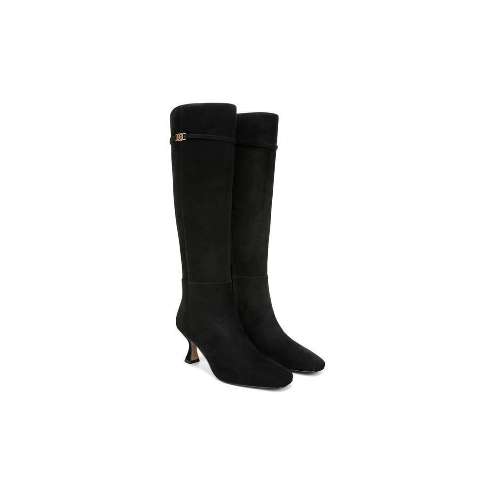 Sam Edelman Black Knee-High Suede Boots